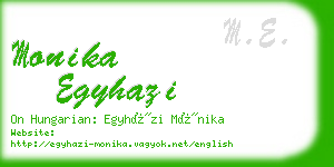 monika egyhazi business card